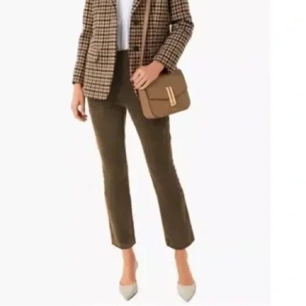 Tuckernuck Olive Suede Stretch Ashford Pants Trousers Cropped Womens Size XXL